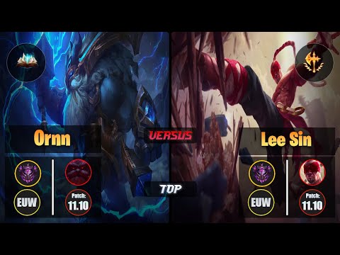Master ORNN [Unsealed Spellbook] (Top) VS  LEE SIN - Master EUW Patch 11.10
