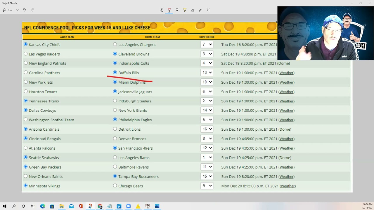 Office Pool Picks For Week 15 - NFL Office Pool Picks Week 15 - NFL Survival Pick
