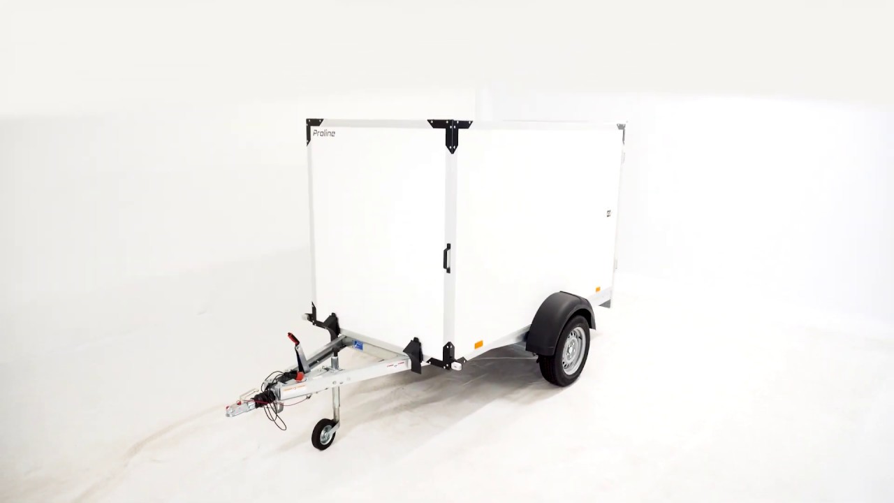 Proline Gesloten aanhangwagen enkelas 251x132x152cm 1400kg video