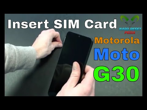 Motorola Moto G30 Insert The SIM Card