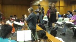 Rehearsals for Bizet's " Carmen "