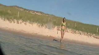 preview picture of video 'First Person Firsbee at Sleeping Bear Dunes'