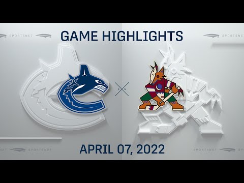 NHL Highlights | Canucks vs. Coyotes - Apr. 7, 2022
