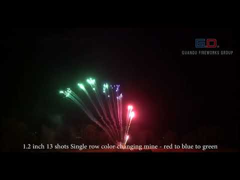 DSR024-1.2 inch 13 shots Single row color changing mine  red to blue to green