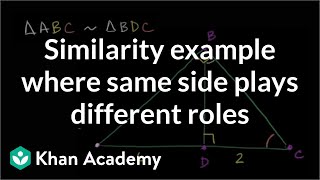 Similarity example where same side plays different roles