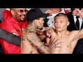 GERVONTA DAVIS PUSHES ISAAC CRUZ AT WEIGH IN AFTER INTENSE MINUTES LONG FACE OFF - FULL VIDEO