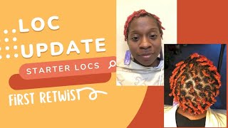 New Loc Journey | First Retwist | Starter Locs With Two Strand Twist 4C Hair | 3 Month Update