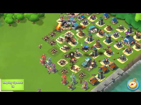 HQ 16 & 17 HAMMERMAN DEFENSE LAYOUT | BOOM BEACH