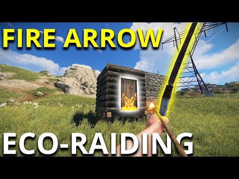 FIRE ARROW ECO-RAIDING MY NEIGHBOUR - Rust Solo Survival Gameplay