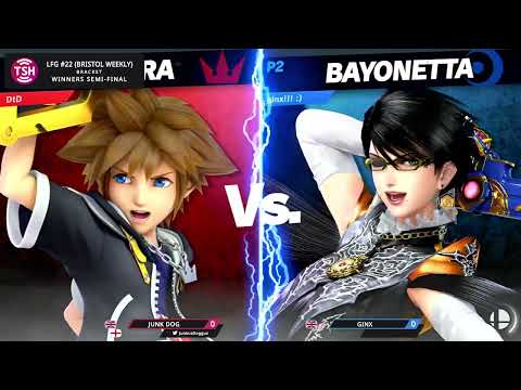 LFG 22 Winners Semis - Junk Dog (Sora) vs Ginx (Bayonetta) Bristol Smash Ultimate Weekly - SSBU