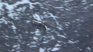 preview picture of video 'Eurocopter AS-532UL Cougar dropping flares Axalp demo 2010'
