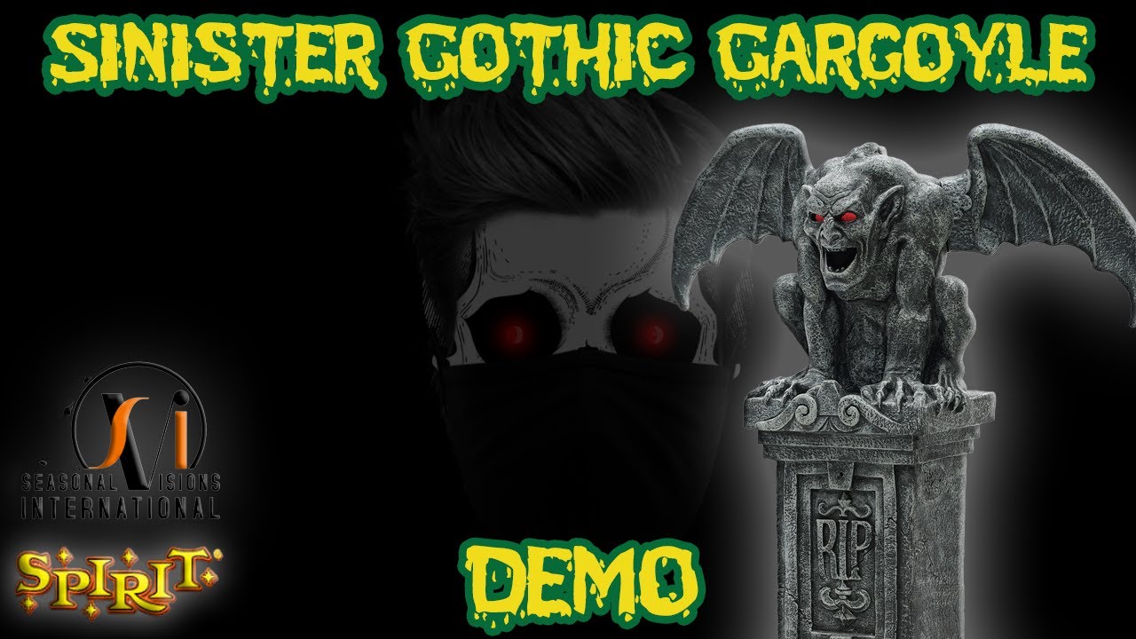 (Spirit Halloween) Seasonal Visions Sinister Gothic Gargoyle 2023 Demo