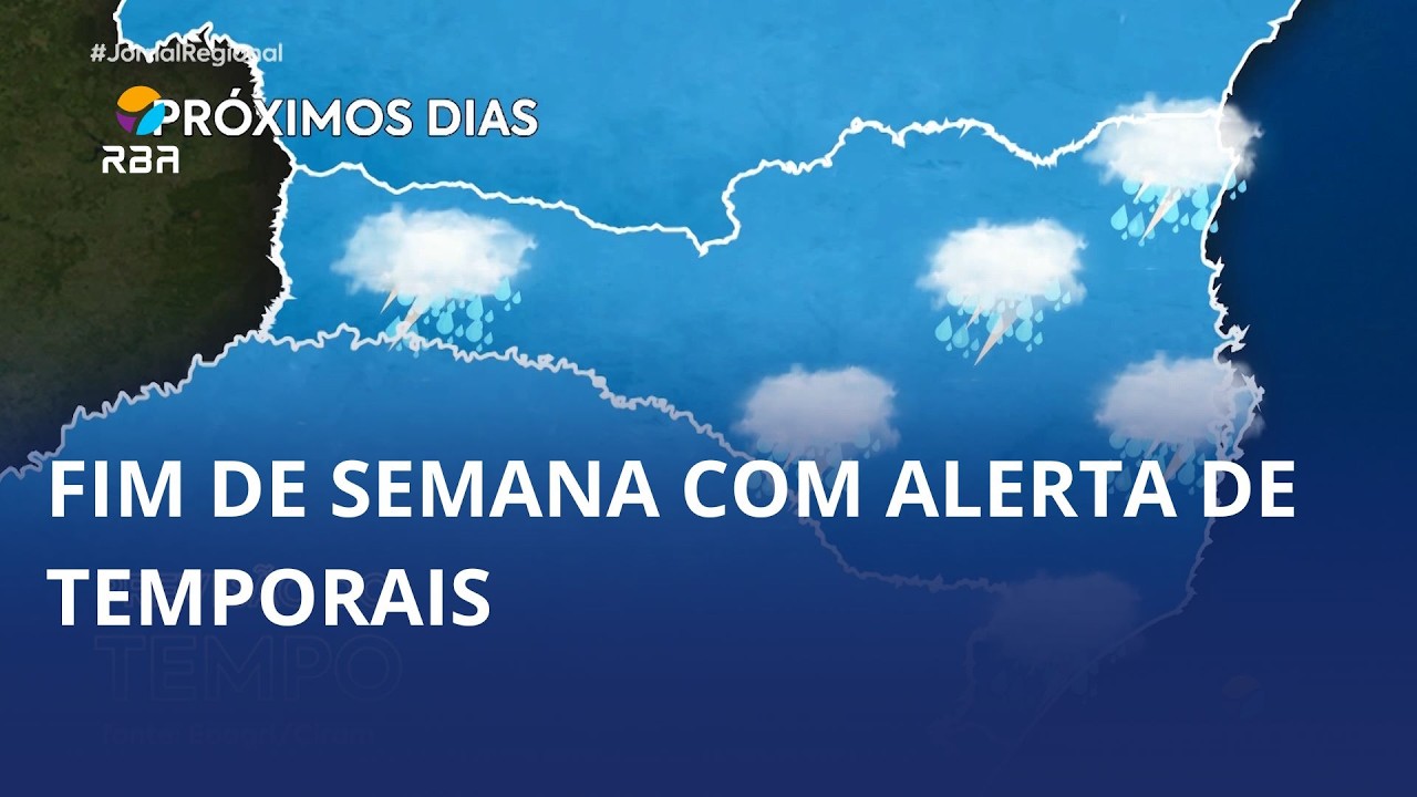 Fim de semana com alerta de temporais