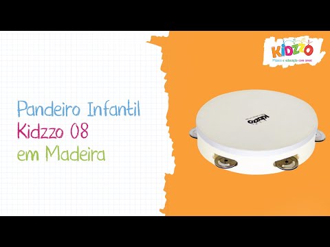 Pandeiro Infantil Kidzzo 08” em Madeira - 17696