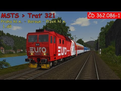 MSTS►Rx 754 Klabava►ČD 362.086-1►Trať321►Praha hl.n. - Plzeň hl.n. 1.díl