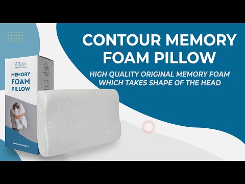 Sleepsia contour memory foam pillow with infused gel for nec...