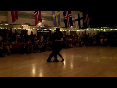  Luciana Valle  and  Alex Krebs  are  dancing  to  a  tango