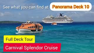 Carnival Splendor Panorama Deck 10 Full Tour