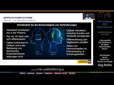 KVD Expertenforum Zeppelin Power Systems und me Weiterbildung: digitale Kundenbetreuung 11.11.2021
