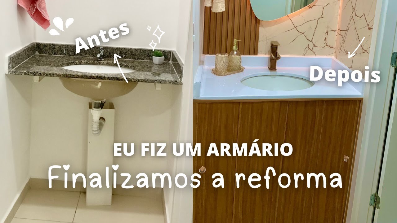 FIZ UM ARMÁRIO DE PVC GASTANDO POUCO | ENVELOPEI A PIA | INSTALEI A TORNEIRA |MELHOR DO QUE IMAGINEI