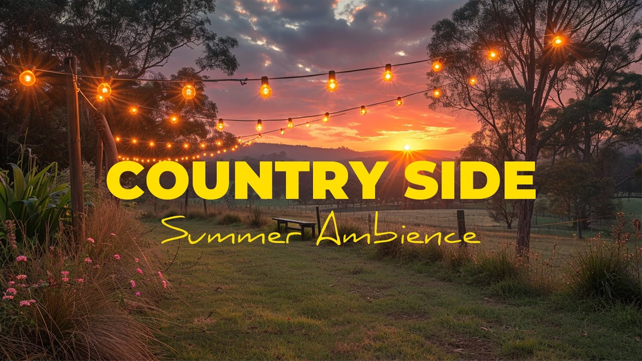 Summer Evening Countryside Ambience Sounds for Relaxation