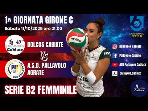 Dolcos Cabiate - A.S.D. Pallavolo Agrate (1^ giornata girone C Serie B2 femminile)