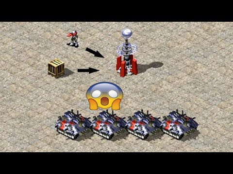 it works!🎮Tesla Coil with crate firepower🎮Red Alert 2