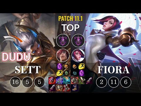 HLE DuDu Sett vs Fiora Top - KR Patch 11.1