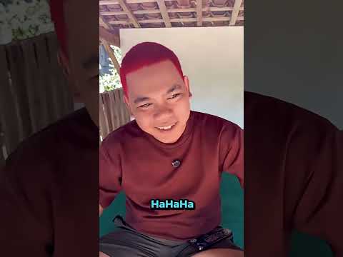 Omped visual keluar dari mobil pake helm teryata warna rambut baru lagi