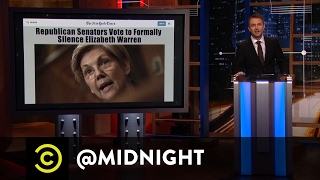 #LetLizSpeak - Historical Burns Too Hot for the Senate - @midnight with Chris Hardwick