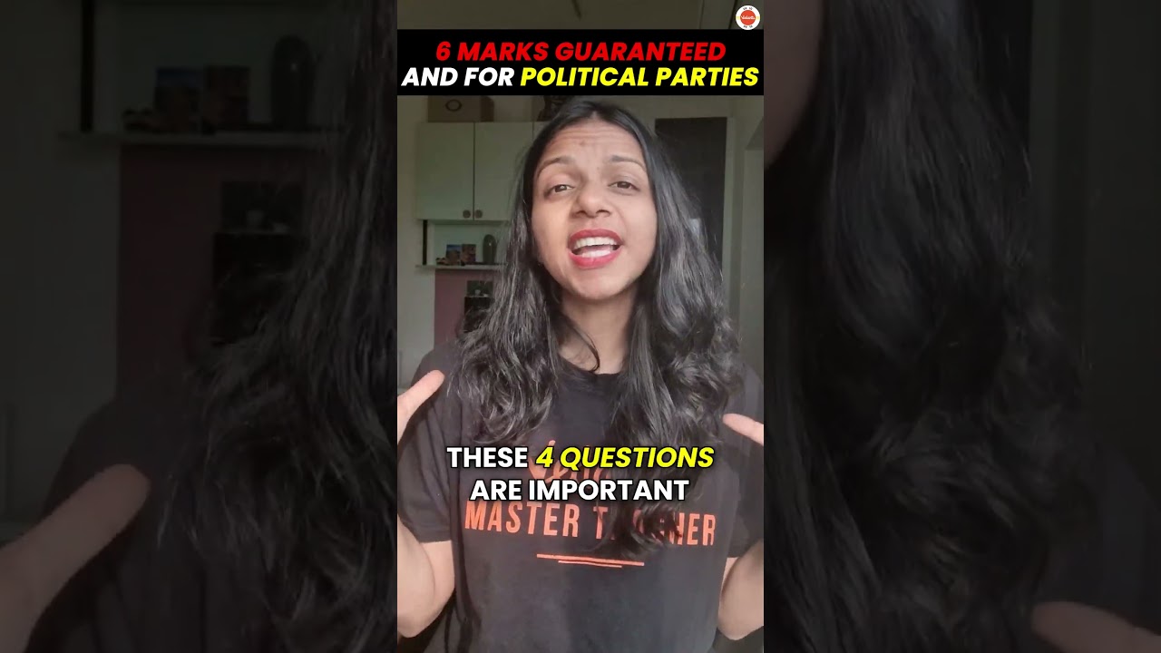 6 Marks GUARANTEED in SST 10TH BOARD Exam👍 | Most Important Questions of Political Parties #Cbse2024