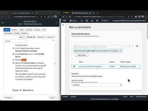AWS Academy Cloud Operations (SysOps) Module 9: Lab 6 - Monitoring Infrastructure