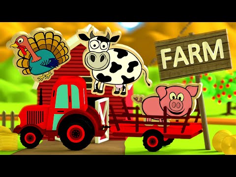 Zwierzęta dla dzieci na wsi na traktorze | CzyWieszJak