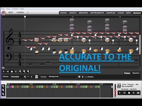 Notessimo V3 Legacy - Sonic The Hedgehog (Genesis) - Green Hill Zone game-accurate cover