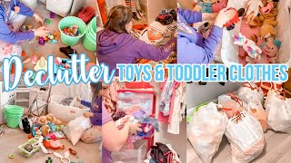 EXTREME DECLUTTER TOYS AND KID CLOTHES | extreme declutter and purge SERIES | CLEANING MOTIVATION
