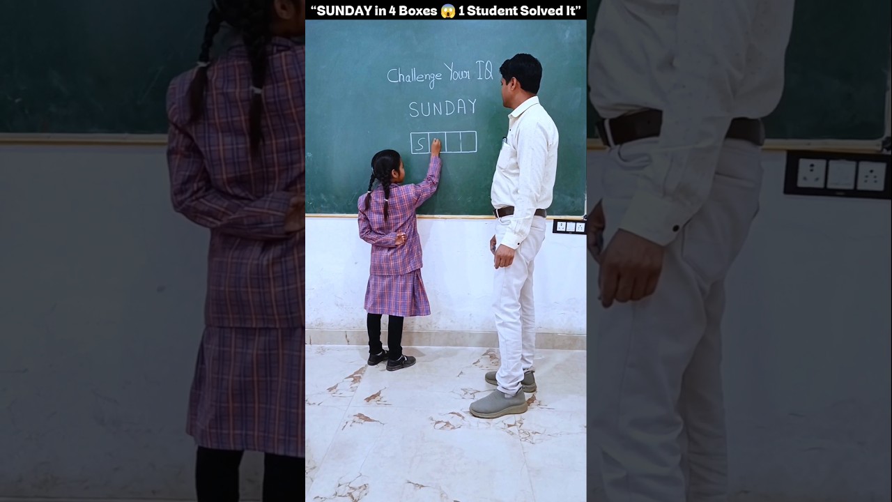 “Can You Fit ‘SUNDAY’ in 4 Boxes? 😳 Most People Fail!” #BrainTeaser #IQTest