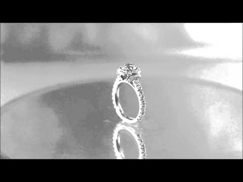 14K WHITE GOLD ROUND CUT DIAMOND ENGAGEMENT RING ART DECO 2.35CTW - KNR INC - 585