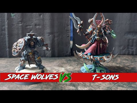 Space Wolves (Space Marines) v Thousand Sons  -10th edition Warhammer 40k Battle Report
