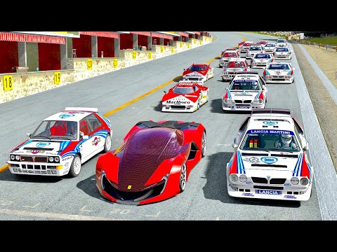 Ferrari Impronta vs Lancia Rally Cars at Monza GP