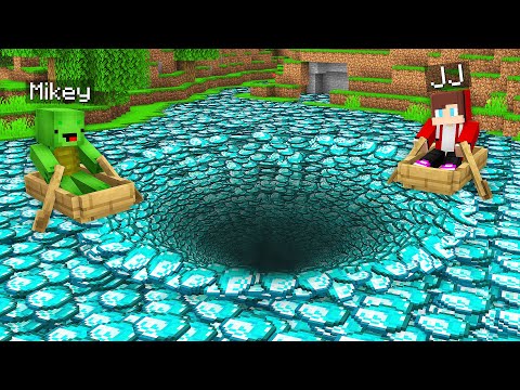 Insane Minecraft Whirlpool of Diamonds - JJ and Mikey