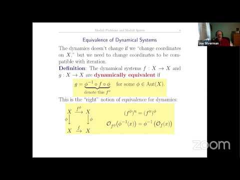 Joseph Silverman, Moduli problems and moduli spaces in algebraic dynamics