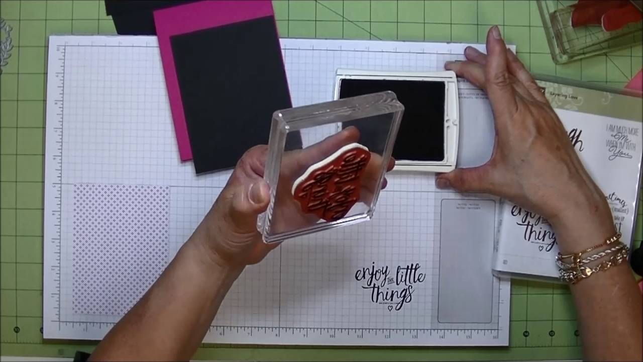 Quick Cards: Stamping on Patterned Paper