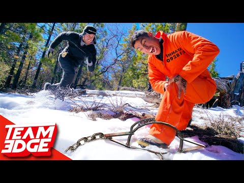 Prison Escape Challenge on a Snowy Mountain!!