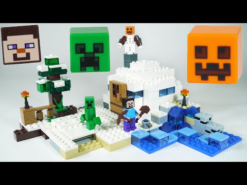 LEGO Minecraft The Snow Hideout | Set Review & Speed Build