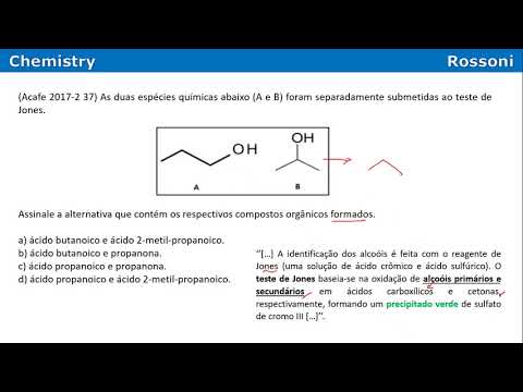 Acafe 2017 2 Medicina - Q37 Oxidação da álcool primário e secundário