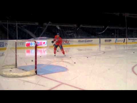 Schremp dangles the puck