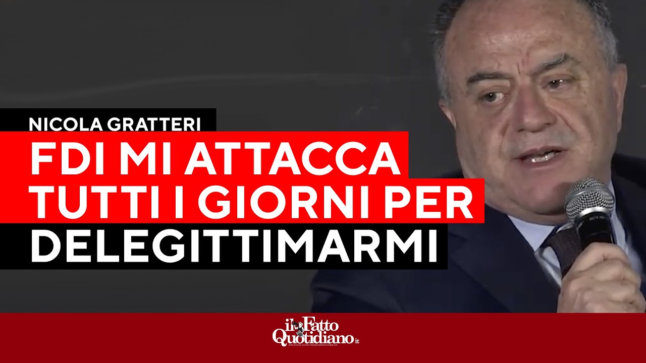Gratteri: "Fratelli d'Italia mi diffama ogni giorno per delegittimarmi"