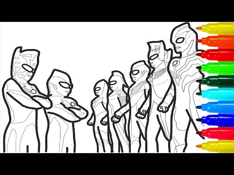 Ultraman Before the Fight Coloring pages