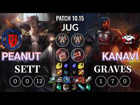 LGD Peanut Sett vs JDG Kanavi Graves Jungle - KR Patch 10.15