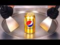Golden Pepsi Ice Cream Rolls Satisfying Visual ASMR